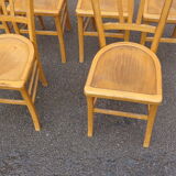 6 varnished bistro chairs