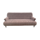 Padded velvet sofa