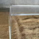 Vintage coffee table in curved transparent plexiglass – 70s/80s