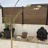5-light gold floor lamp, 70s design