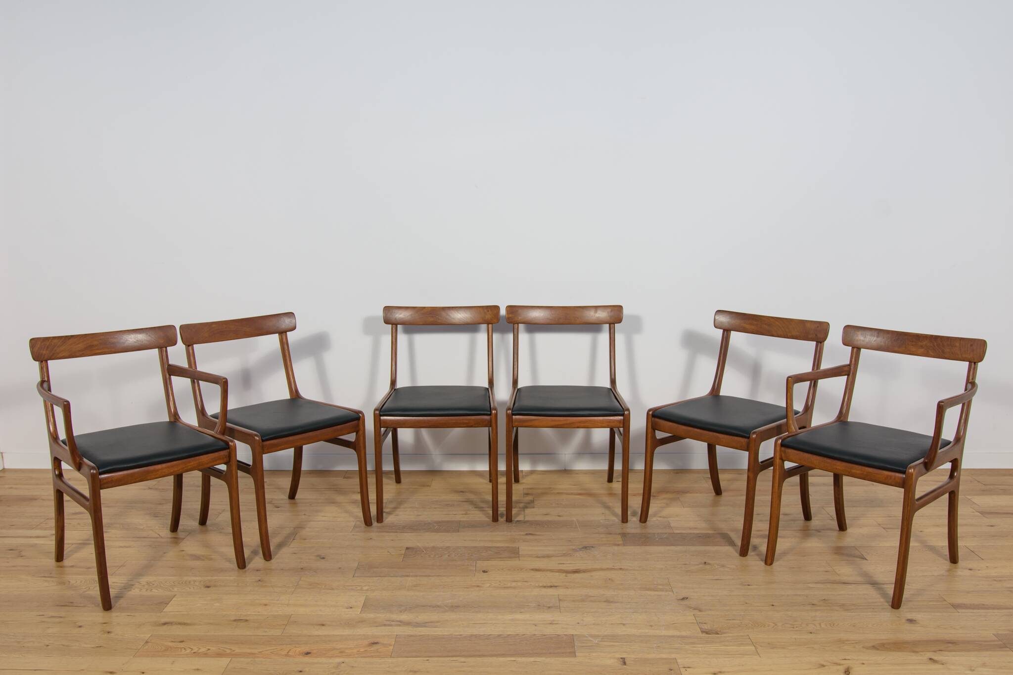 Danish Dining Chairs by Ole Wanscher for Poul Jeppesens Furniture Factory.
