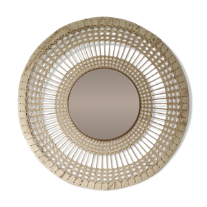 Miroir décoratif tressé - soleil