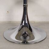 Marble chrome tulip table