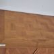 Enfilade 4 portes 1950-1960 pieds compas merisier