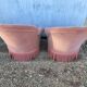 Pair of old pink toad chairs