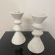 Pair of plaster candlesticks 1980