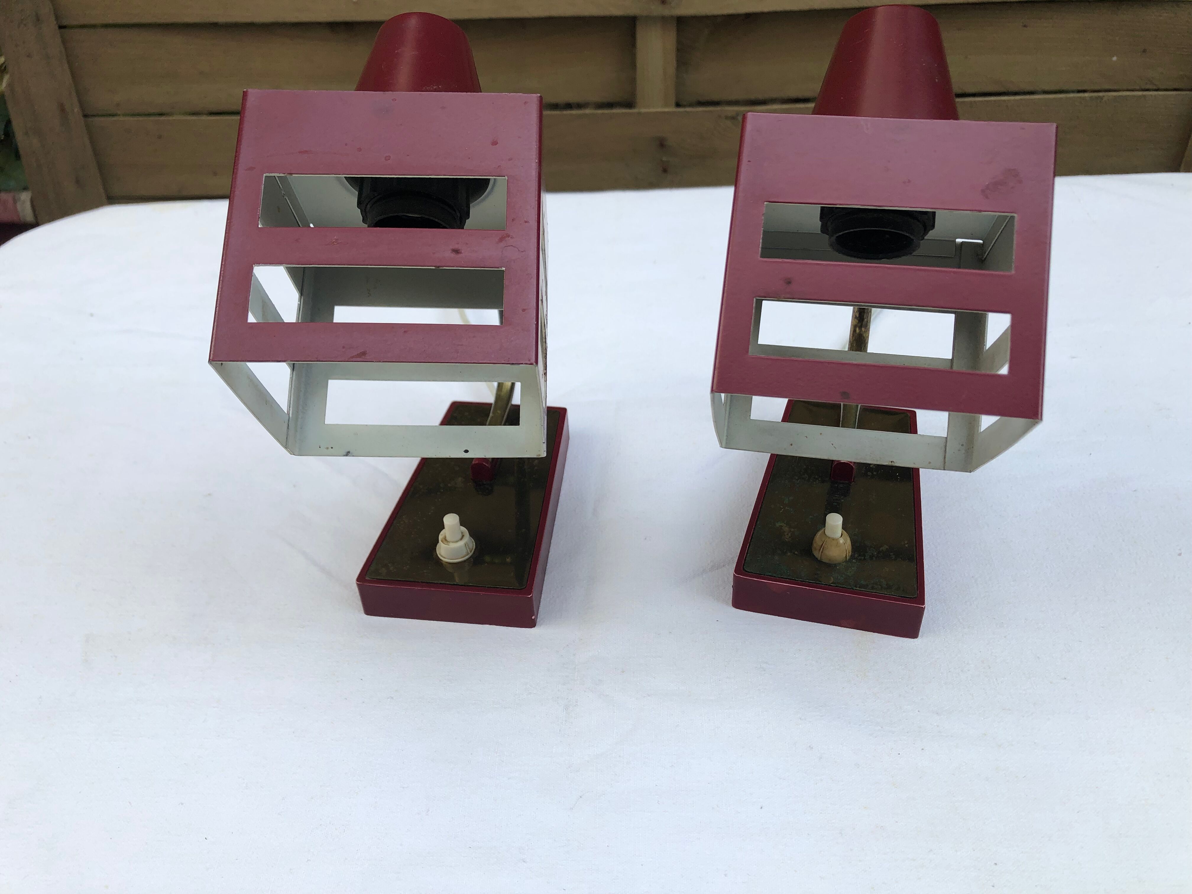 Bordeaux vintage bedside lamps 60s/70s