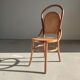 Canned chair in natural wood