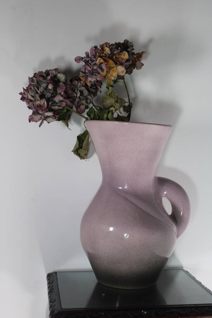 Large ceramic vase dlg Jouve Chambost 1960 France Vintage