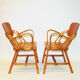 Pair of birch arm chairs by Per Aaslid Norway 1950s