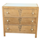 Renovated Art Deco oak chest of drawers