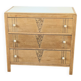 Renovated Art Deco oak chest of drawers