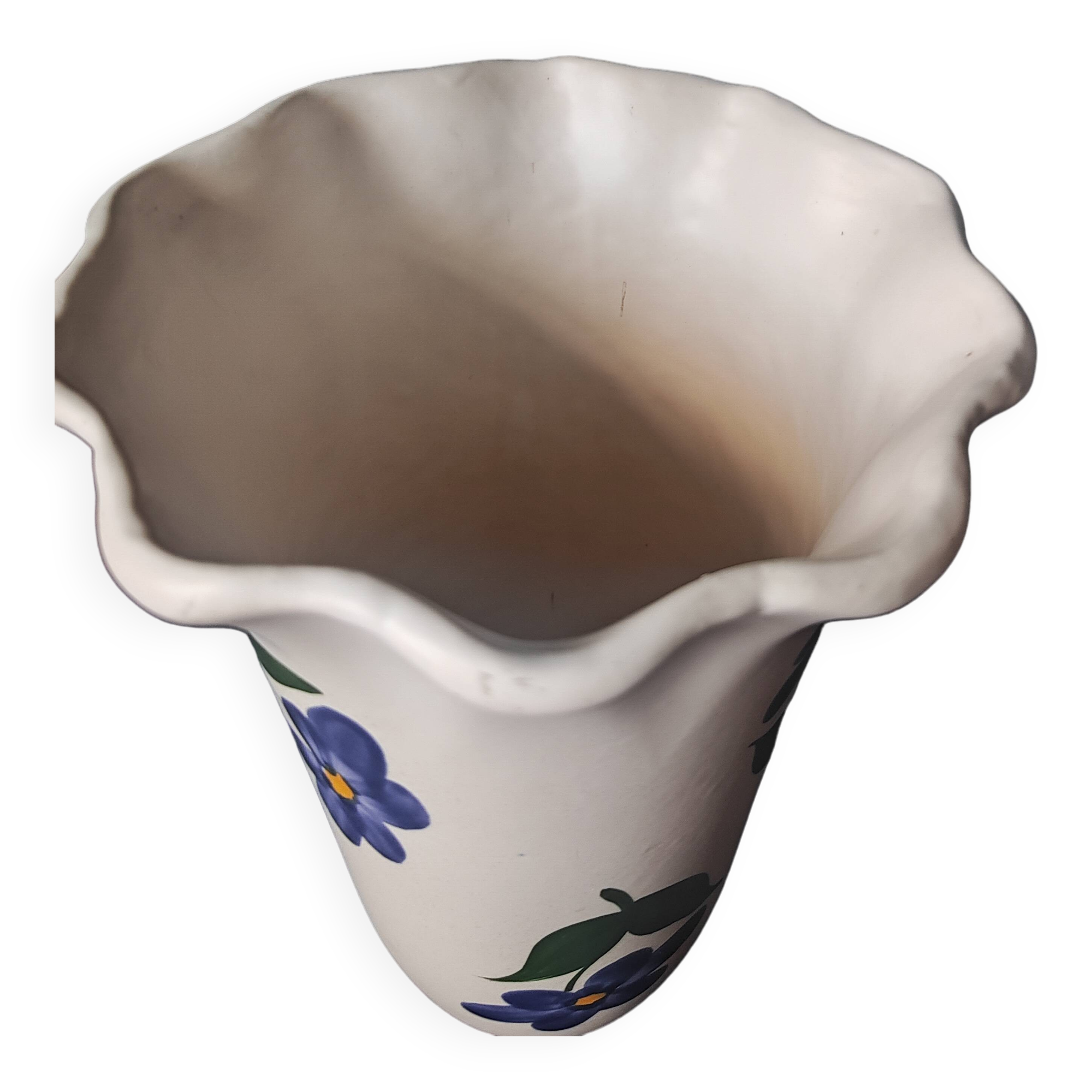 Unique Large Anemones vase / poet laval / 20 cm neck / Tulip-shaped neck