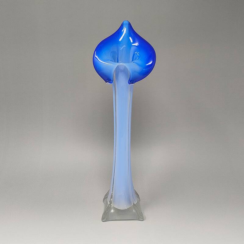 1960s Astonishing Jack in the Pulpit "Calla Lily" vase in Murano Glass