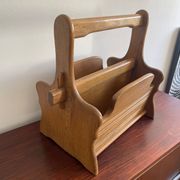Vintage Wooden Newspaper Stand