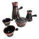 Vallauris ceramic pitcher, sugar bowl and cup set
