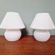 Pair of Murano glass mushroom lamps, 1970s-80s