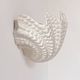 XL vintage shell wall light in plaster, France 1960