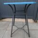 Splendid and rare outdoor iron bistro table from the 1940s, completely renovated