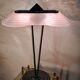 Memphis stijl milan style desk lamp, art nouveau molded glass 1970 to 80