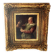 Painting by Fritz Wagner (1896-1939) - oil on wood - signed - wine tasting