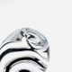 Murano Vase - Sommerso with Stripes - Black & White - 1990
