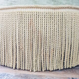 Vintage pistachio green velvet toad chair