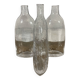 Série de 3 vases en verre bullé