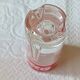 6 verres à liqueur décor fleurs rouge blanc vintage