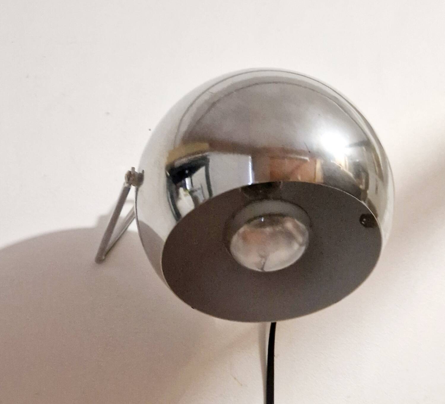 Vintage adjustable lamp - Space Age - Chrome metal - 1980s