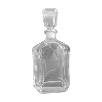 Carafe à whisky vintage en verre forme hexagonale galbée