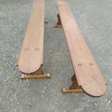 Paire de bancs en chêne