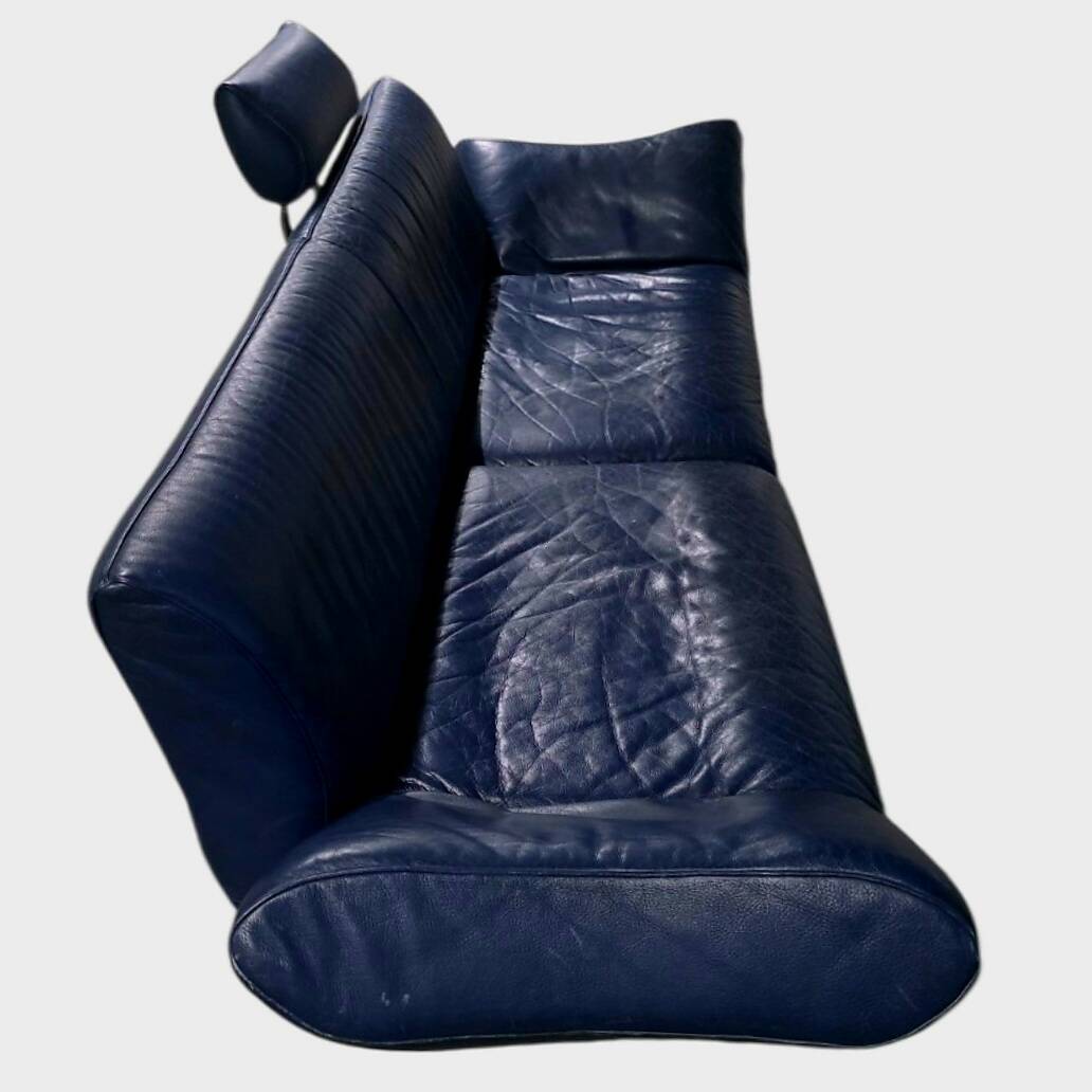 Iconic De Sede DS-140 Sofa (Navy Blue) – Circa 1980