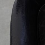 Fauteuil en cuir de vachette noir