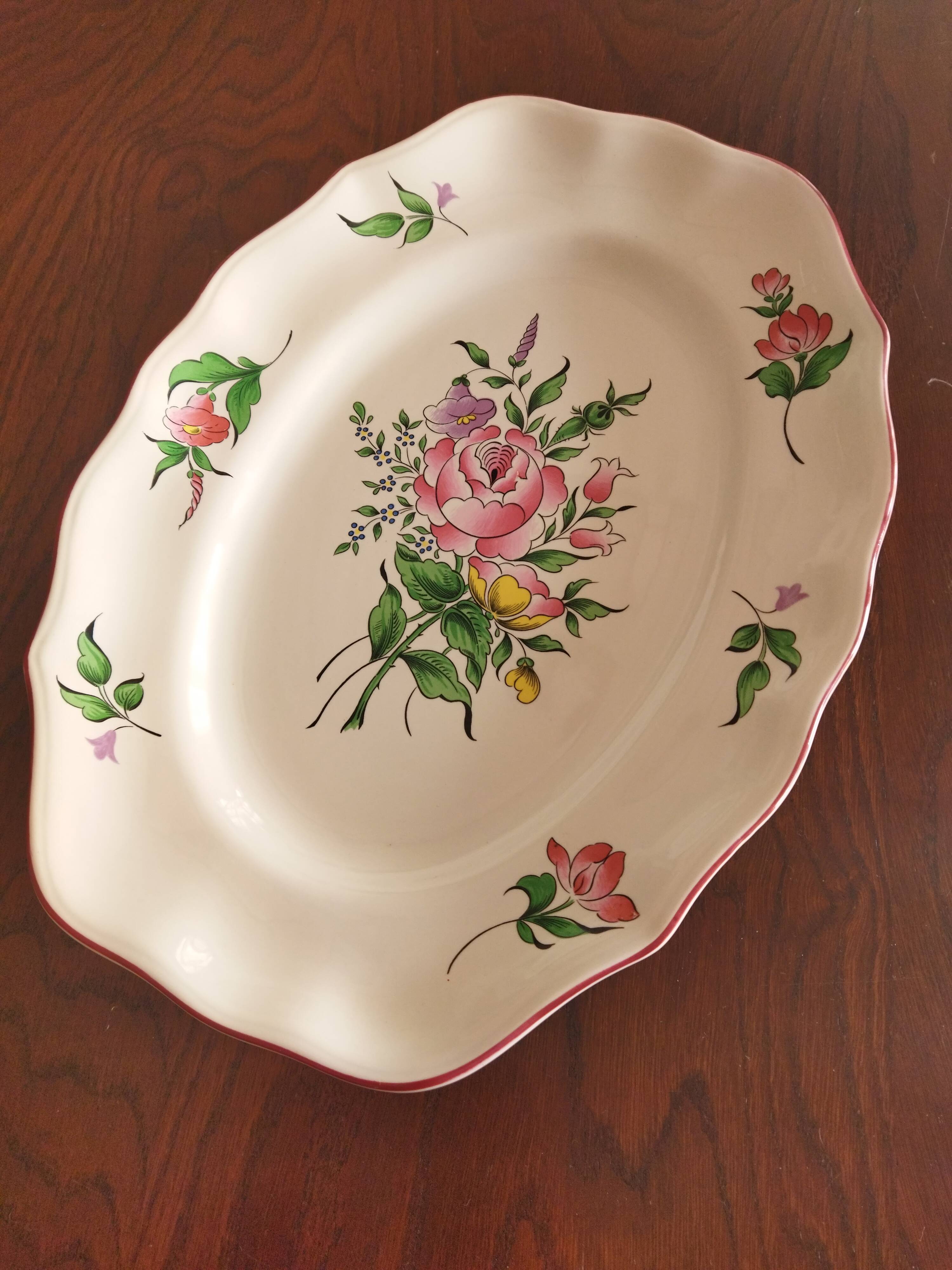 Oval dish, fine street lamp, KG Lunéville