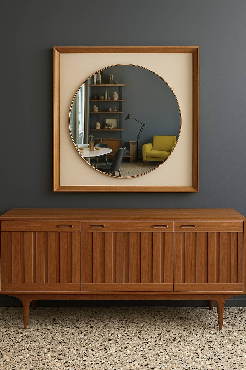 Large vintage backlit mirror