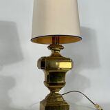 Vintage Large Italian Solid Brass table lamp from 50s
