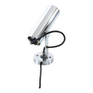 Vintage stainless steel wall light, 1960s