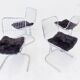 Rima set of 4 Radiofreccia chrome chairs by Gastone Rinaldi