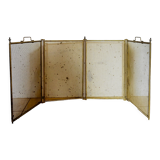 Spark screen has four sheets in brass and braided mesh XX century