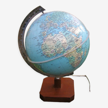 Globe terrestre lumineux Taride années 70