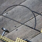 1950s perforated metal coat holder