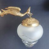 Pair of antique bronze wall sconces