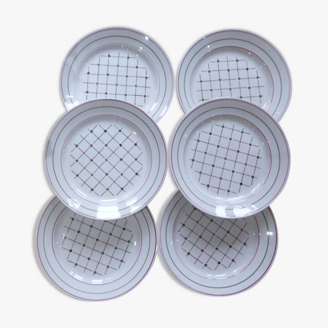 6 flat plates, Betty de Luneville model