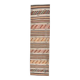 2x9 Green & Orange Striped Kilim Runner Rug, 74x276Cm