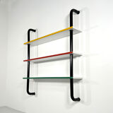 Multicolored tubular wall shelf, 1980