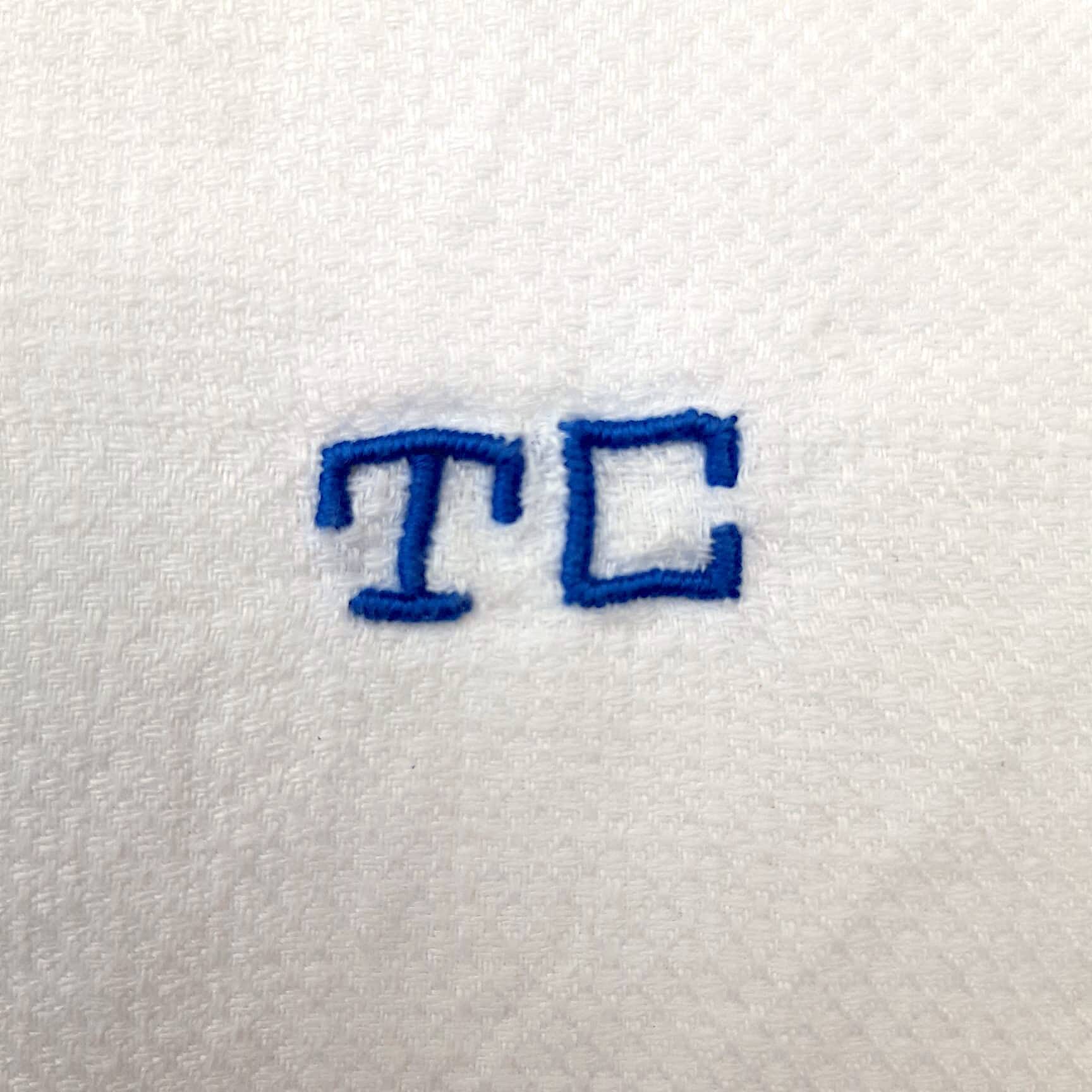 4 large TC monogrammed face towels