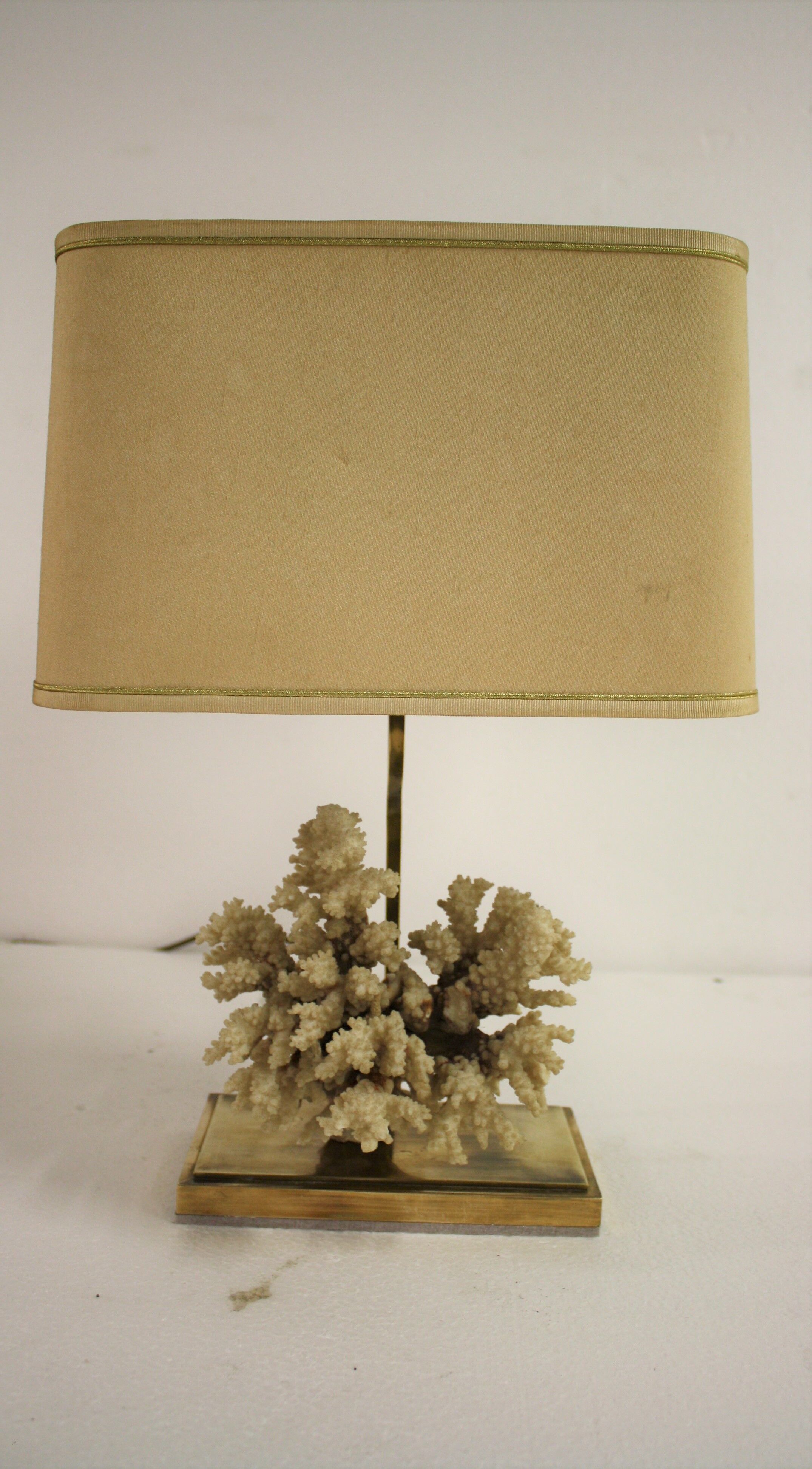 Brass coral table lamp, 1970s
