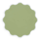 White and green placemat