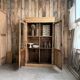 Petite vitrine ancienne en pin (restaurée)